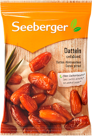 Gedroogd fruit, ontpitte dadels, 125 g