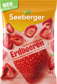 Trockenfrüchte, Erdbeeren gefriergetrocknet, 15 g