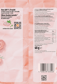 Trockenfrüchte, Erdbeeren gefriergetrocknet, 15 g