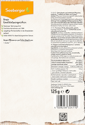 Gedroogd fruit, ontpitte pruimen, 125 g