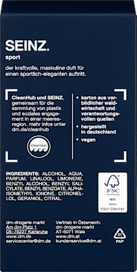 SEINZ. Sport Eau de Toilette, 60 ml