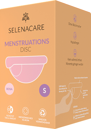 Menstruatieschijfje Roze Maat S, 1 st
