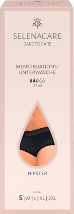 SELENACARE Periodenunterwäsche Hipster schwarz Gr. S, 1 St
