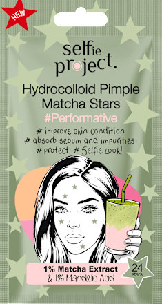 Anti-Pickel Patches Hydrocolloid Pimple Matcha Stars, 24 St