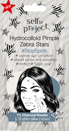 Anti-Pickel Patches Hydrocolloid Pimple Zebra Stars, 20 St