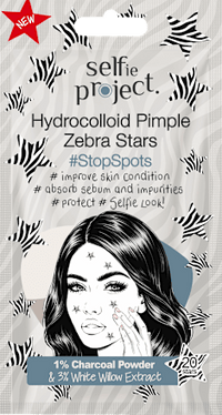 Anti-Pickel Patches Hydrocolloid Pimple Zebra Stars, 20 St