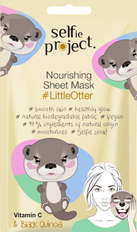 Stoffen masker Voedende Kleine Otter, 1 st