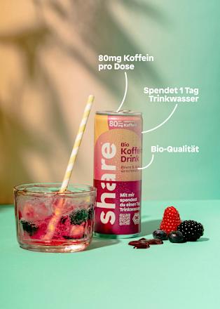 Erfrischungsgetränk, Koffein Drink Beere & Acai, 250 ml EINWEG