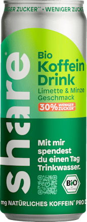 Erfrischungsgetränk, Koffein Drink Limette & Minze, 250 ml EINWEG