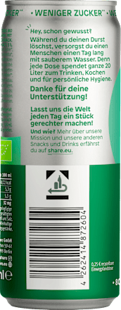 Erfrischungsgetränk, Koffein Drink Limette & Minze, 250 ml EINWEG