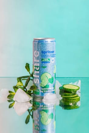 Frisdrank, Komkommer-Munt Spritzer, 330 ml WEGWERP