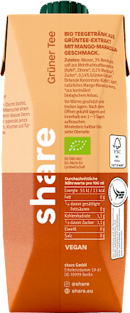 Grüner Tee, Mango & Maracuja, 500 ml