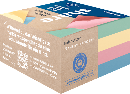 Haftnotizblock Pastell 400 Blatt, 1 St