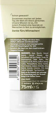 Handcreme Aloe Vera & Olive, sehr trockene Haut, 75 ml share