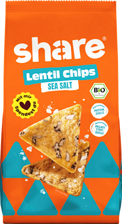 Linsenchips, gesalzen mit schwarzem Reis, 80 g
