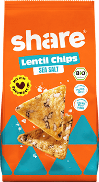 Linsenchips, gesalzen mit schwarzem Reis, 80 g