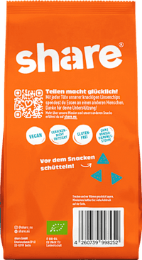 Linsenchips, gesalzen mit schwarzem Reis, 80 g