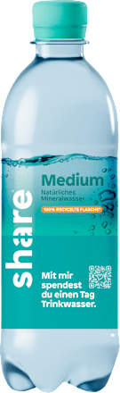 Natürliches Mineralwasser, Medium, 500 ml EINWEG