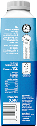 Natürliches Mineralwasser, Still, 0,5 l