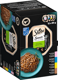 Nat kattenvoer fijne variatie in saus, multipack (12x85 g), 1,02 kg