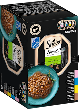 Nat kattenvoer fijne variatie in saus, multipack (12x85 g), 1,02 kg