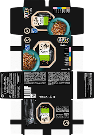 Nat kattenvoer fijne variatie in saus, multipack (12x85 g), 1,02 kg