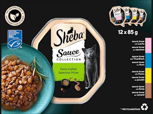 Nat kattenvoer fijne variatie in saus, multipack (12x85 g), 1,02 kg