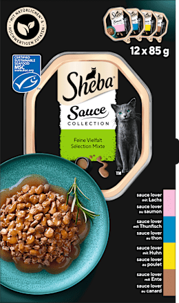 Nat kattenvoer fijne variatie in saus, multipack (12x85 g), 1,02 kg