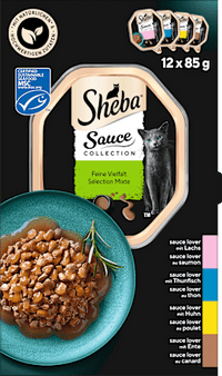Nat kattenvoer fijne variatie in saus, multipack (12x85 g), 1,02 kg