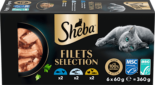 Nassfutter Katze Filets mit Geflügel & Fisch, Multipack (6x60 g), 360 g