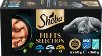 Nassfutter Katze Filets mit Geflügel & Fisch, Multipack (6x60 g), 360 g