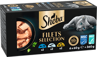 Nassfutter Katze Filets mit Geflügel & Fisch, Multipack (6x60 g), 360 g