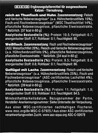 Nassfutter Katze Filets mit Geflügel & Fisch, Multipack (6x60 g), 360 g