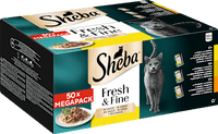 Nat kattenvoer gevogelte in saus, vers &amp; fijn megapak (50 x 50 g), 2,5 kg