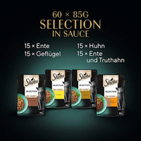 Nat kattenvoer gevogeltevariatie, minifilets in saus, Selection Maxipack (60x85 g), 5,1 kg