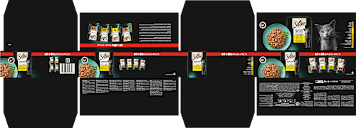 Nat kattenvoer gevogeltevariatie, minifilets in saus, Selection Maxipack (60x85 g), 5,1 kg