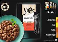Nat kattenvoer, hartige samenstelling - Selectie in Saus, multipack (12 x 85 g), 1,02 kg