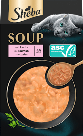 Nat kattenvoer met zalm, soep multipack (4 x 40 g), 160 g