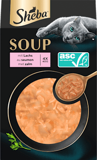 Nat kattenvoer met zalm, soep multipack (4 x 40 g), 160 g