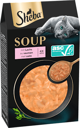 Nat kattenvoer met zalm, soep multipack (4 x 40 g), 160 g