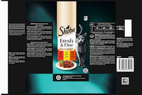 Nat kattenvoer met rund, kip &amp; lam, vers &amp; fijn, multipack (6 x 50 g), 300 g