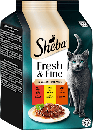Nat kattenvoer met rund, kip &amp; lam, vers &amp; fijn, multipack (6 x 50 g), 300 g