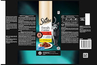 Nat kattenvoer met rundvlees, witte vis en kippenlever, verse keuken Taste of Paris, multipack (6 x 50 g), 300 g
