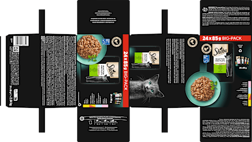 Nat kattenvoer Selection in saus - fijne variatie, grote verpakking (24 x 85 g), 2,04 kg