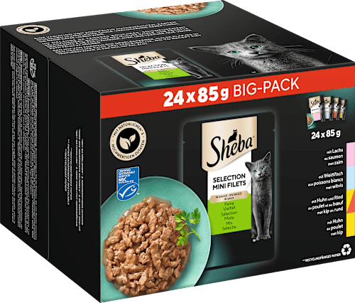 Nat kattenvoer Selection in saus - fijne variatie, grote verpakking (24 x 85 g), 2,04 kg