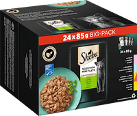 Nat kattenvoer Selection in saus - fijne variatie, grote verpakking (24 x 85 g), 2,04 kg