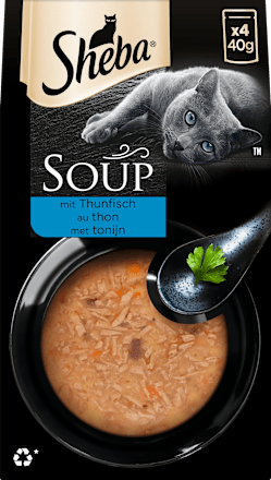 Nat kattenvoer soep met tonijn, multipack (4x40 g), 160 g