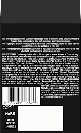 Nat kattenvoer soep met tonijn, multipack (4x40 g), 160 g