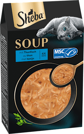 Nat kattenvoer soep met tonijn, multipack (4x40 g), 160 g