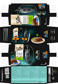 Nassfutter Katze Truthahn & Thunfisch in Sauce, perfect portions - feine Vielfalt, Multipack (16x37,5 g), 600 g